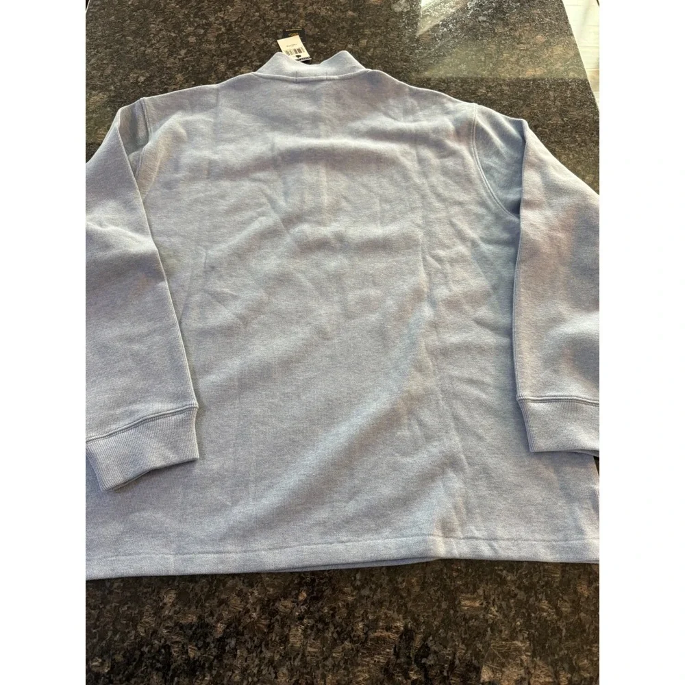 Polo Ralph Lauren Mens 1XB Light Blue Heather Quarter Zip Pullover Sweater‎ NWT
